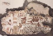 Copy of wall painting from the tomb of Nebamun in the British Museum,London (mk23)
